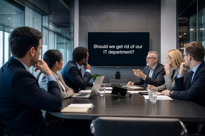 Boardroom Debate on IT Department Fate